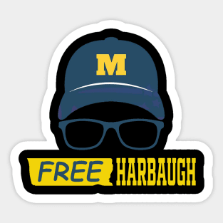 free harbaugh Sticker